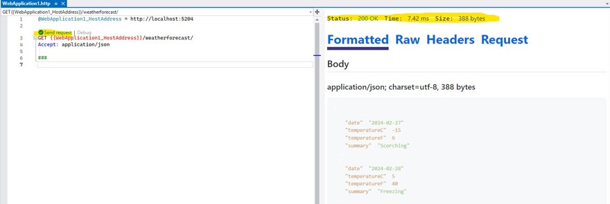 fichero http en VS