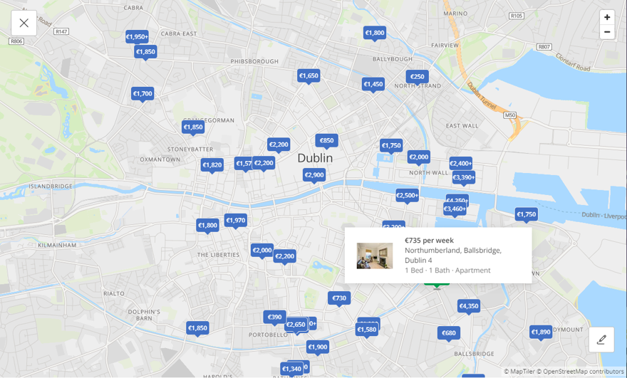 pisos de una habitación en Dublin