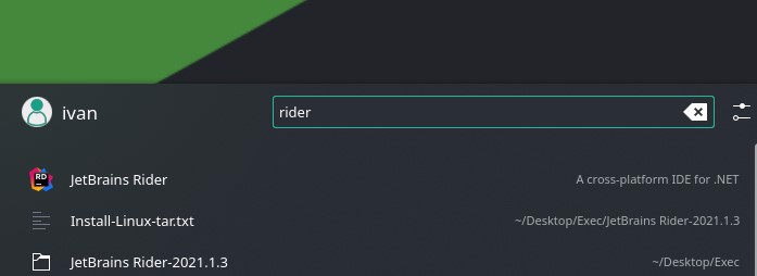 rider isntalled in manjaro