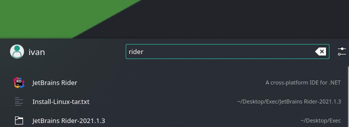 rider isntalled in manjaro