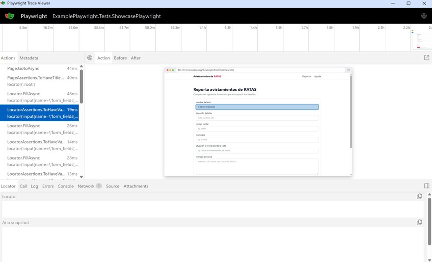 traces with palywright 