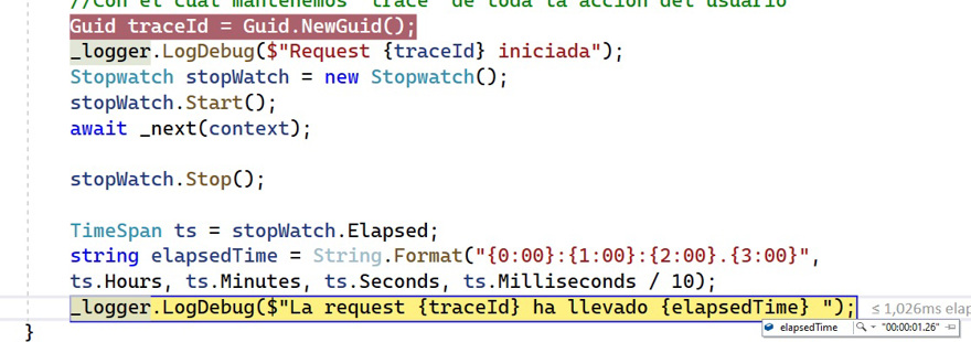 resultado middleware .net