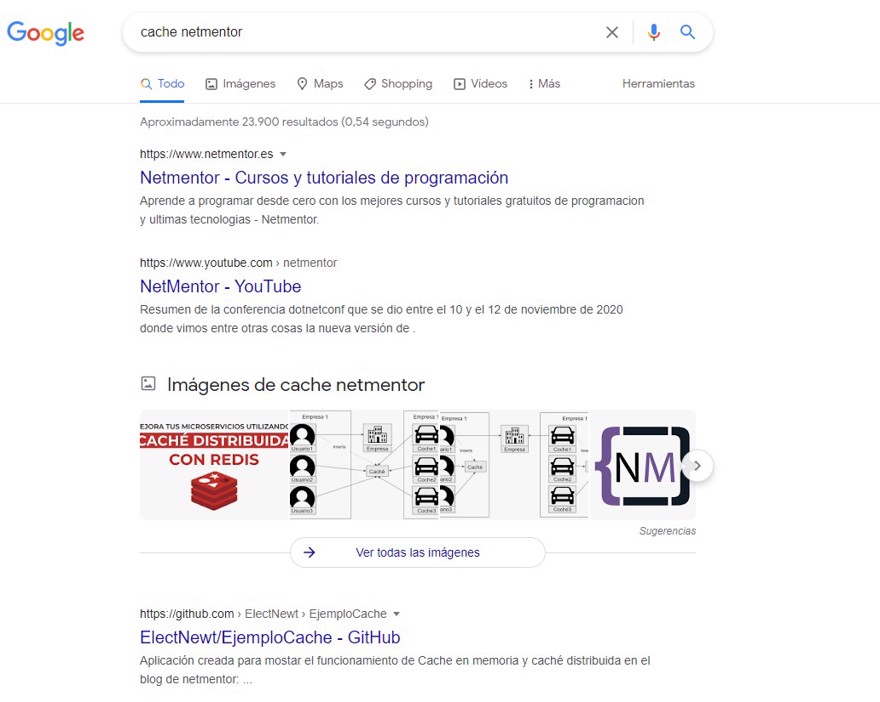 cache netmentor en google