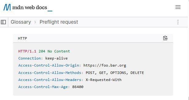 preflight headers