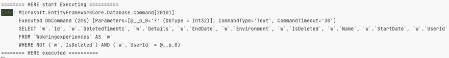 ejemplo ejecución interceptor entity framework