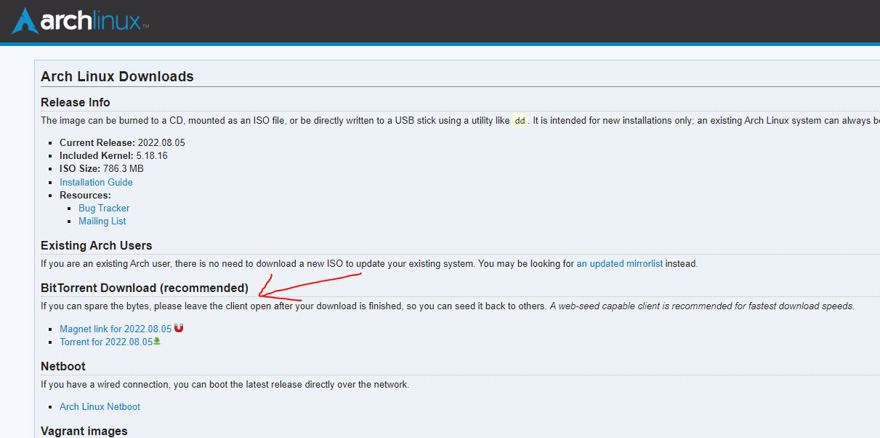 arch linux download torrent