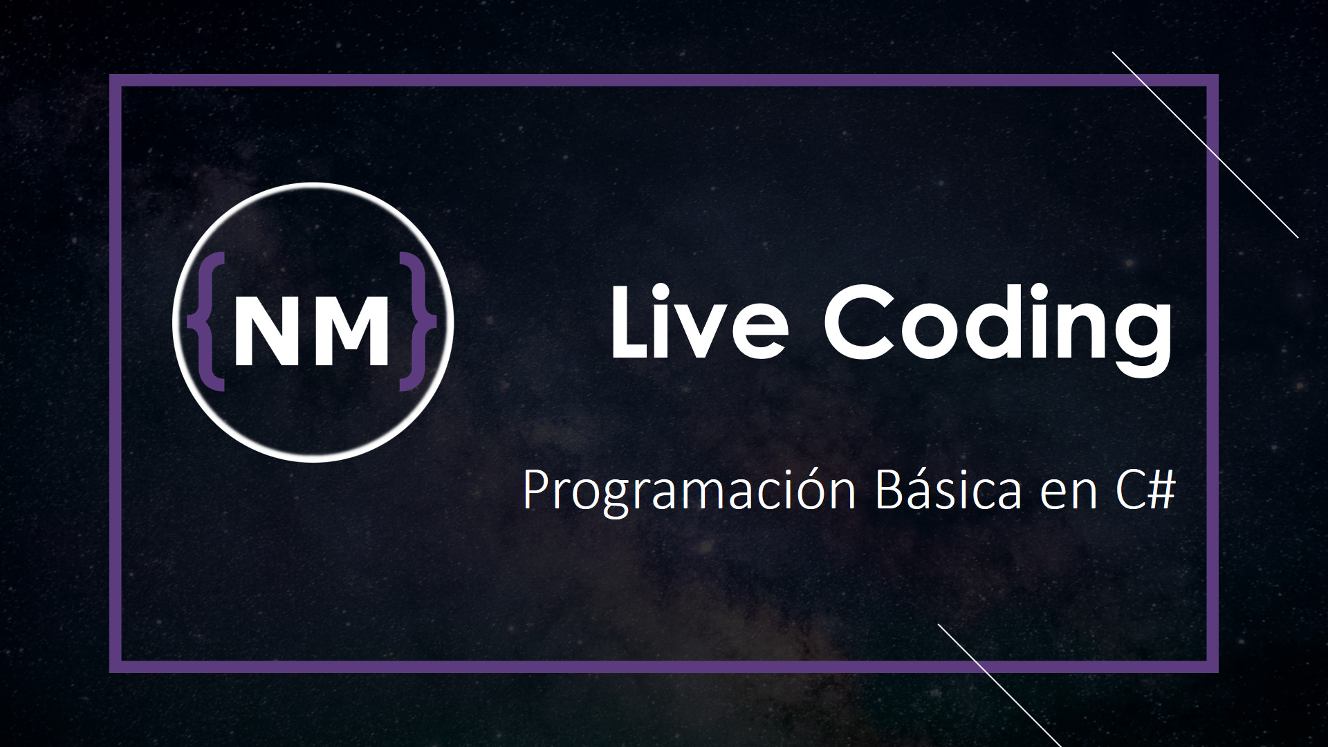 Realización de ejercicios de programación basica en directo. lenguaje c#